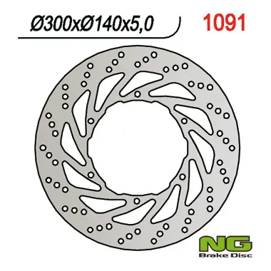 NG přední brzdový kotouč APRILIA ETV 1000 CAPONORD 01-07 (300X140X5)(6X8,5mm) (NG přední brzdový kotouč APRILIA ETV 1000 CAPONORD 01-07)
