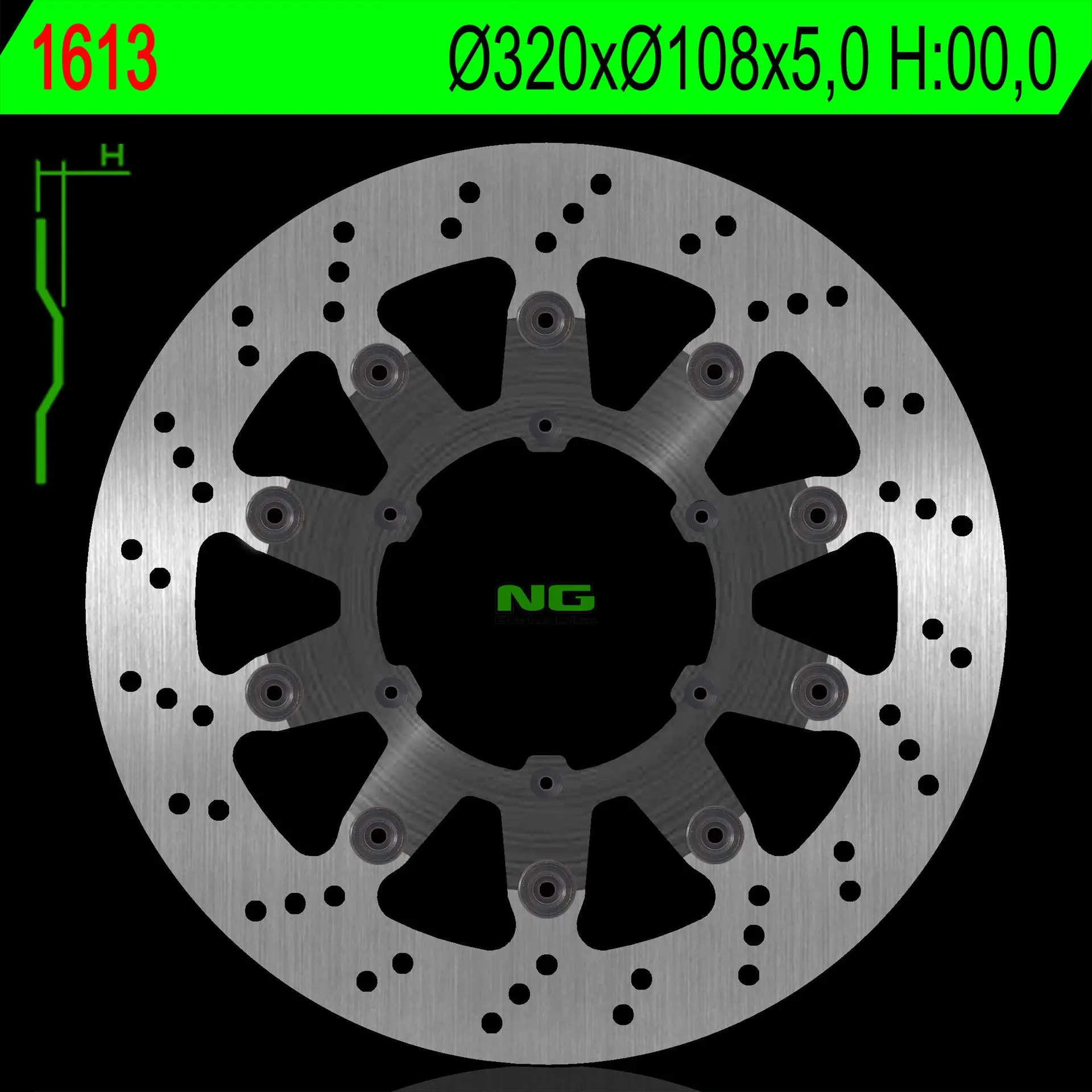 NG přední brzdový kotouč GAS GAS 125/250/400/515 SM CCM 230/450/600/644/710 (plovoucí) (NG přední brzdový kotouč GAS GAS 125/250/400/515 SM CCM)