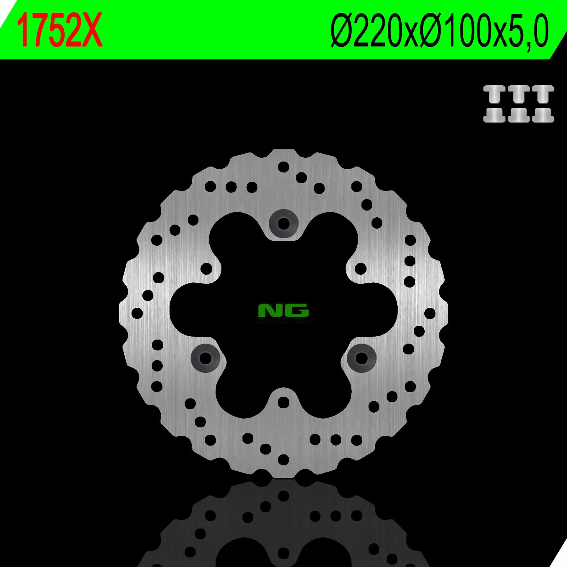 NG brzdový kotouč zadní KAWASAKI EX 250/300/400 NINJA 13-22 WAVE (NG brzdový kotouč zadní KAWASAKI EX 250/300/400 NINJA 13-22 WAVE)