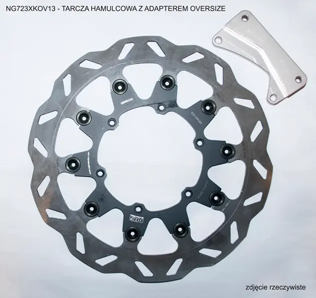 NG brzdový kotouč přední s adaptérem OVERSIZE (320X118X5) YAMAHA YZ 125 00-12,YZF 450 03-04, WRF 426/450 03-17, SUZUKI RM 125/250 96-09 (NG brzdový)