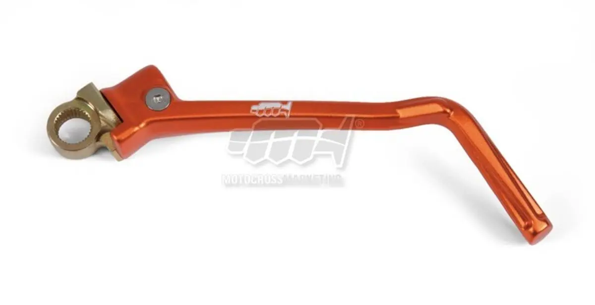 M.C. startovací páka hliníková barva oranžová KTM EXC 125 12-16, SX 125/150 12-15, EXC 200 12-16 (M.C. startovací páka hliníková barva oranžová KTM)