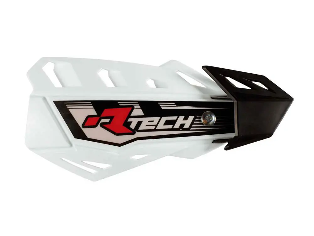 RACETECH (RTECH) chrániče páček FLX CROSS/ENDURO barva bílá (se 2 typy držáků na řídítka a rukojeti) (RACETECH (RTECH) chrániče páček FLX)