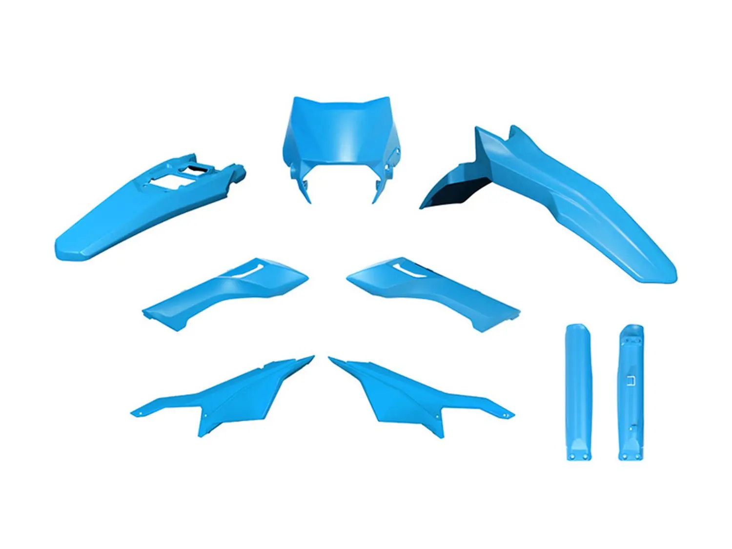 RACETECH (RTECH) kompletní sada plastů SURRON ULTRA BEE 23-25 barva světle modrá (RACETECH (RTECH) kompletní sada plastů SURRON ULTRA BEE 23-25 barva)