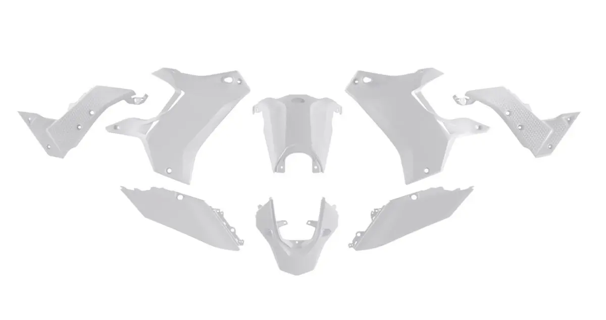 RACETECH (RTECH) kompletní sada plastů (bez předního blatníku) T7 REVOLUTION YAMAHA TENERE 700 19-24 barva bílá (RACETECH (RTECH) kompletní sada)