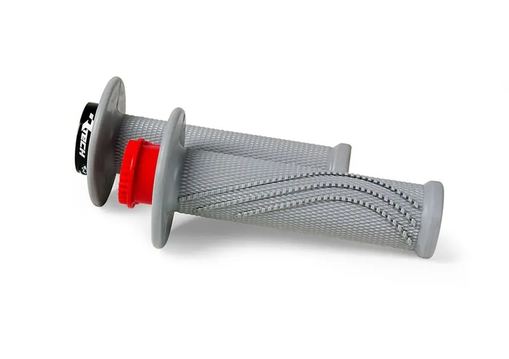 RACETECH (RTECH) gripy R20 LOCK-ON (22+25mm) barva šedá + 3 adaptéry plynové rukojeti pro motocykly BETA (RACETECH (RTECH) gripy R20 LOCK-ON)