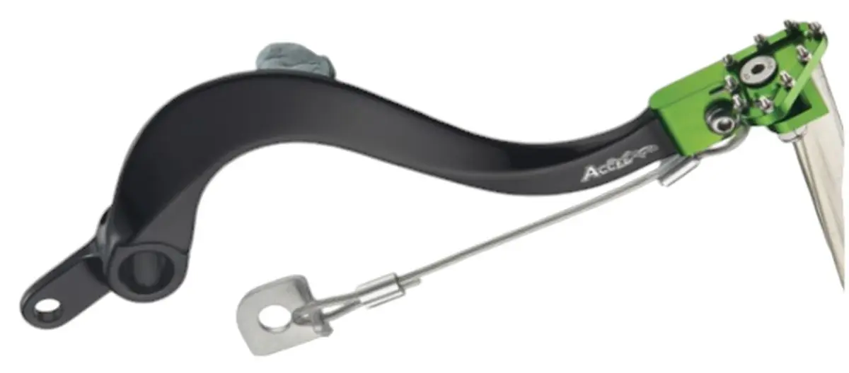ACCEL páka nožní brzdy KAWASAKI KXF 450 06-20, KLX 450R 08-12 barva zelená (ACCEL páka nožní brzdy KAWASAKI KXF 450 06-20, KLX 450R 08-12 barva)