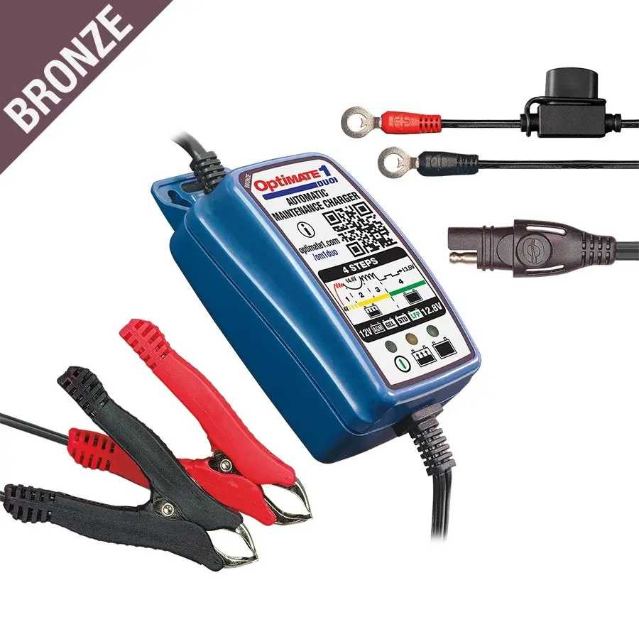 OPTImate nabíječka akumulátorů OPTImate 1 DUO 12V / 12.8V / 13.2V 0.6A 2-20AH, AGM / GEL / STD / LIFEPO4, SAE (EL) (24) (TM402-D) (OPTImate nabíječka)