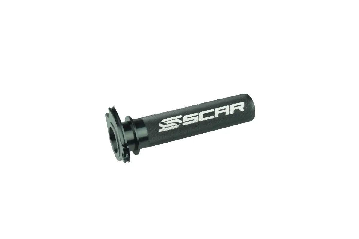 SCAR RACING plynová rukojeť hliníková s ložiskem KTM EXC 250 / 300 TPI 18-25, SXF 250 / 350 / 450 16-25 , EXCF 250 / 350 / 450 / 500 17-25, GAS GAS MC