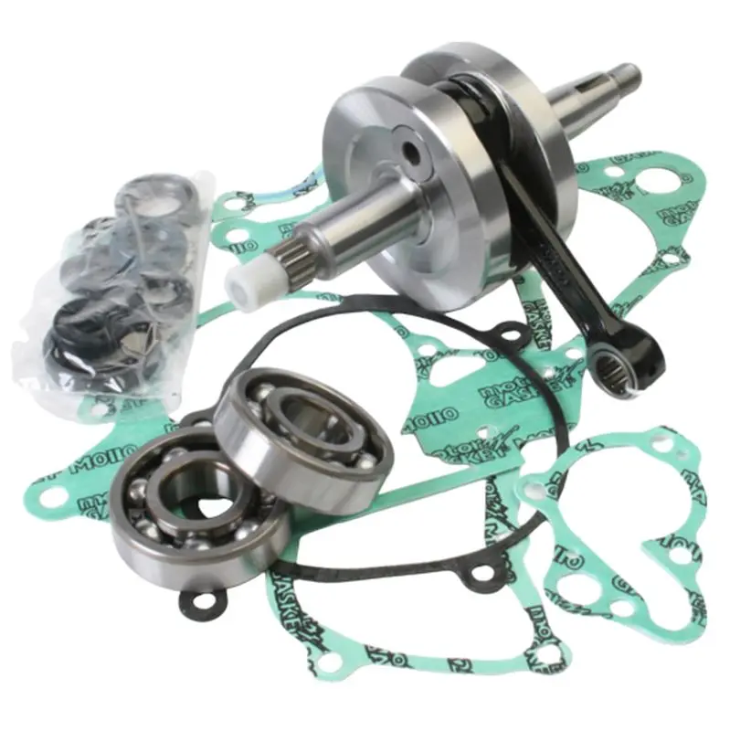 WISECO kliková hřídel HONDA CR 80 86-02, CR85 03-04 (s ložisky klikovky + sada těsnění a gufer na spodek motoru) (HR 4012) (WISECO kliková hřídel)