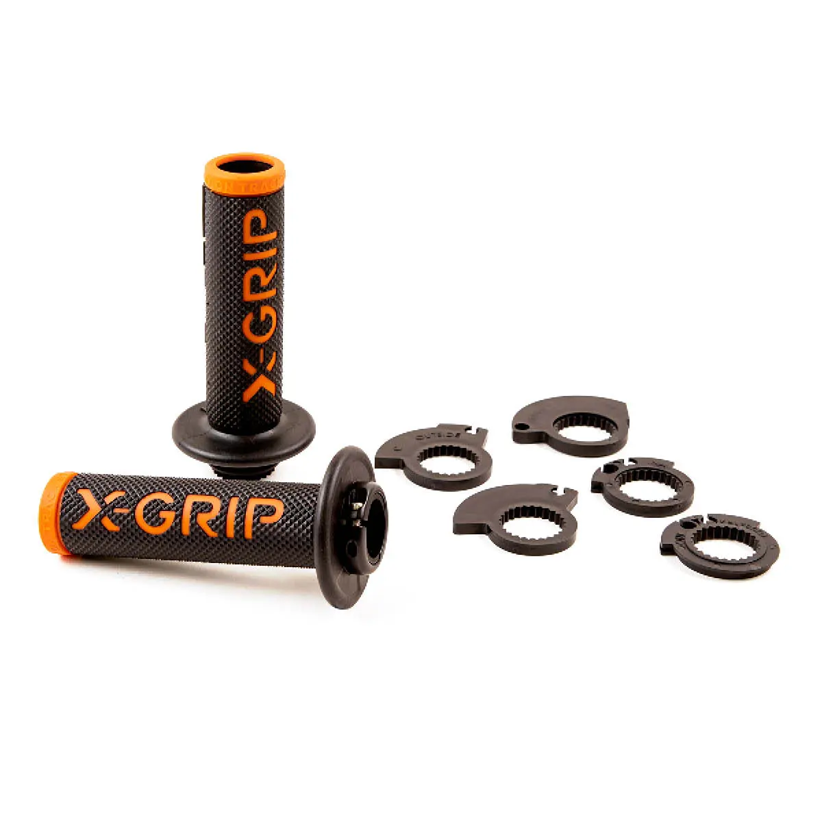X-GRIP gripy BRAAAAP GRIPS LOCK-ON-GRIP (s adaptéry plynu) ORANGE OPEN END (s otvorem) barva oranžová ( )
