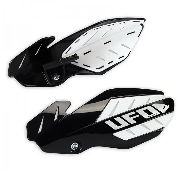 UFO kryty páček FLAME YAMAHA YZ 125/250 14-17 barva černá/bílá (s upevněním) - nahrazený PM01652001 + PM01678 (UFO kryty páček FLAME YAMAHA YZ)