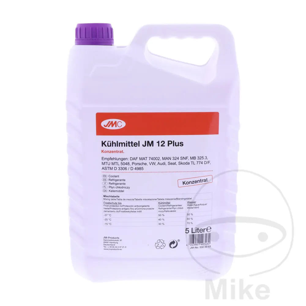 JMC chladící kapalina JM 12+ 5L JMC s nemrznoucí směs ADIVA AD 125 08-10, AD 250 07, AD 250 IE 08-10, ADLY/HER CHEE/HERKULES AIR TEC SSII 50 LC 09-11,