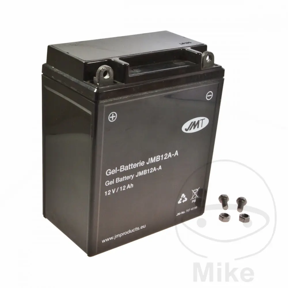 JMT motocyklový akumulátor YB12A-A Gel JMT Yuasa 7070303 3034 6ON 9065 BENELLI 250 250 QUATTRO 77-80, 254 250 QUATTRO 81, DUCATI GT 750 71-74, S 750