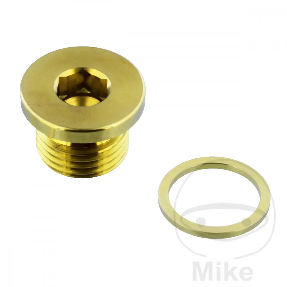 JMP šroub výpust oleje MAG BO M16X1.5 mm 10 mm Titan gold AJP SPR 310 R ENDURO 22, SPR 510 R ENDURO 22, BMW C 400 GT ABS 18-25, C 400 GT SE ABS 20,