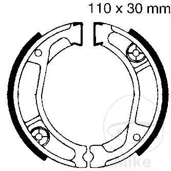 EBC brzdové čelisti s pružinou EBC HONDA NX 250 88-95, XL 250 S 78-80, XL 250 R 82-88, XL 350 R 85-88, XR 250 R 81-83