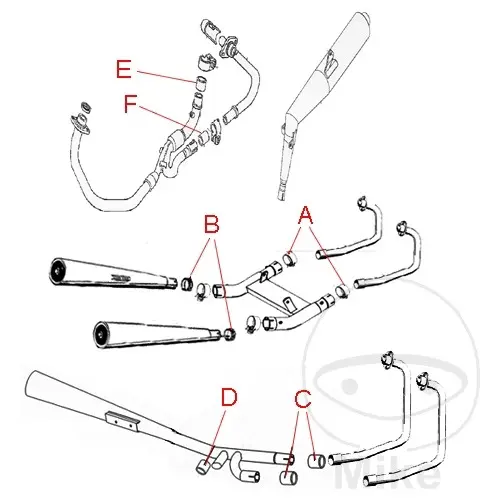Originální díl těsnění výfuk VERB YAMAHA WR 250 F GP 18, WR 250 F 15-24, WR 450 F 16-24, YXZ 1000 R ES SPECIAL EDITION EPS 16-17, YXZ 1000 R E EPS