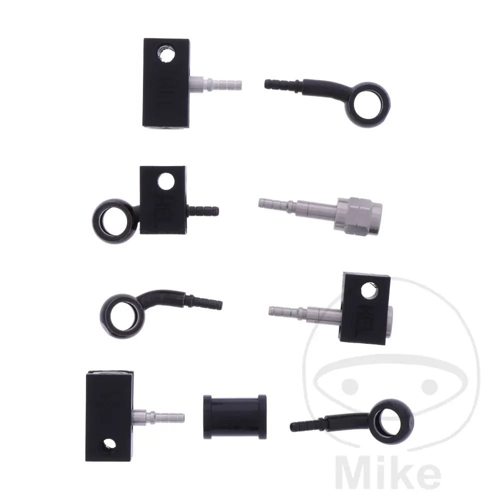 JMP brzdové hadice brzdová sada přípojka černá 4dílná YAMAHA MT-07 700 A ABS 14-17, MT-07 700 A MOTO CAGE ABS 14-17, MT-07 700 A ABS MTT690-A 18-19,