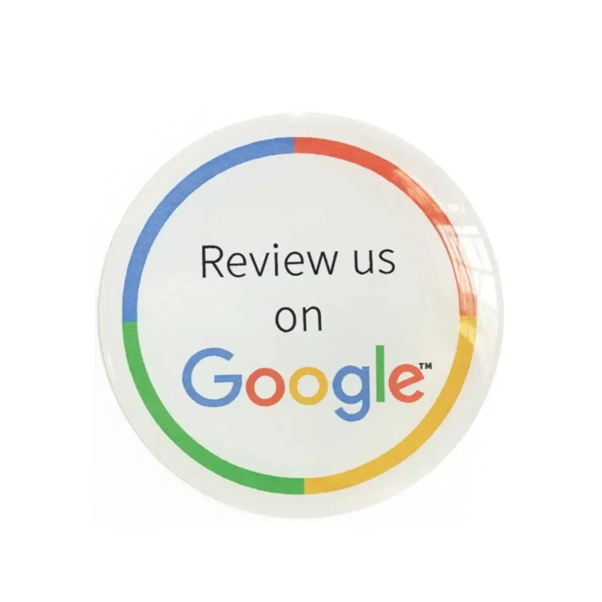 NFC samolepka NTAG213 30mm Google review bílá