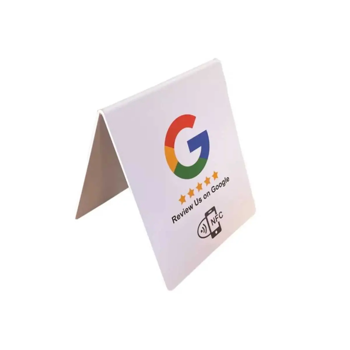 NFC stojánek NTAG213 140x120x1,5mm Google review bílý