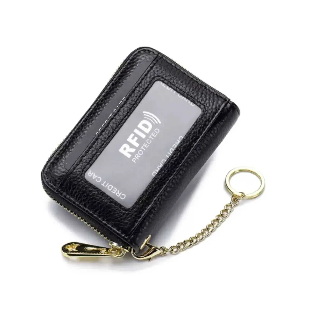 Kožená peněženka s RFID ochranou černá