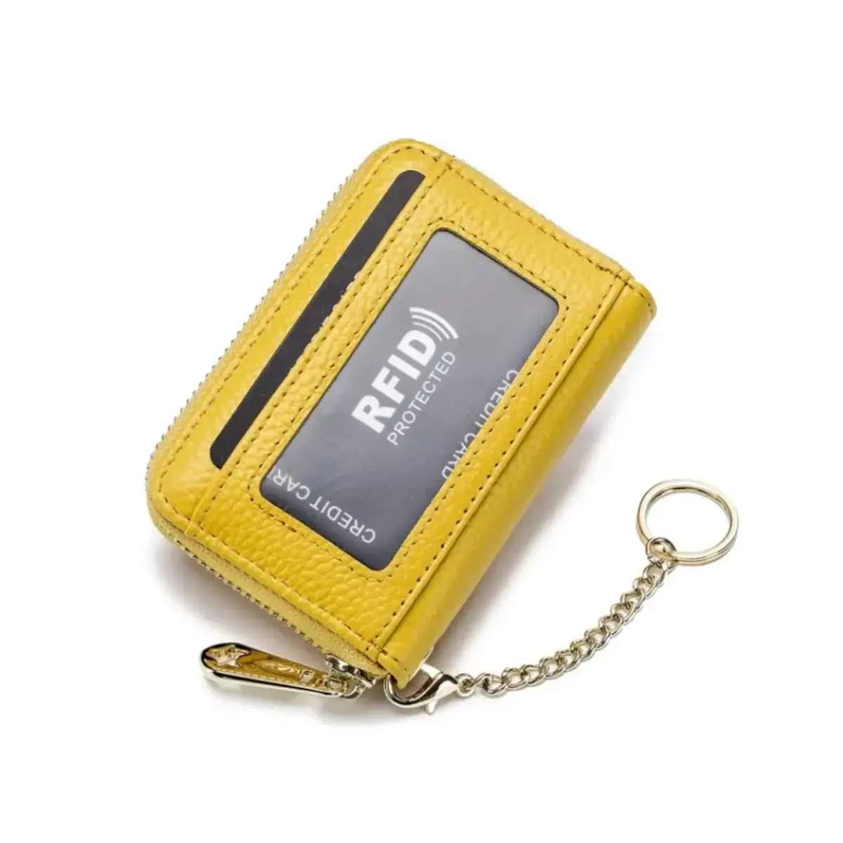 Kožená peněženka s RFID ochranou žlutá