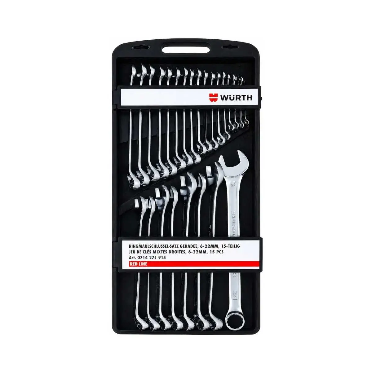 Würth Red Stripe sada očkoplochých klíčů, zalomené, 25 ks