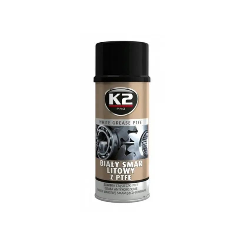 K2 WHITE GREASE PTFE 400 ml - aerosolové mazivo na lithiové bázi