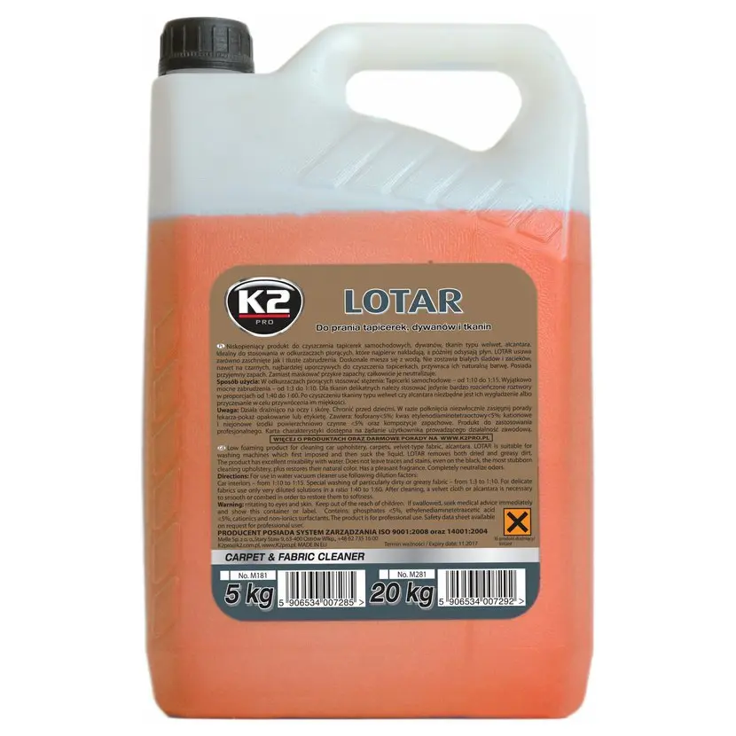 K2 LOTAR Čistič koberců a tkanin, 5kg