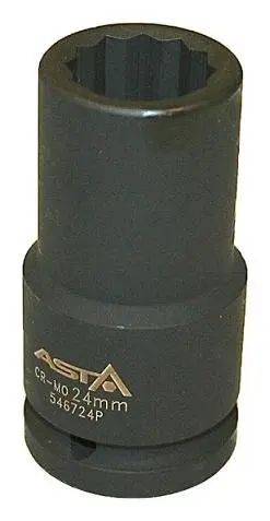 Hlavice nástrčné úderové 3/4", 12hranné, prodloužené 85 mm, různé rozměry - ASTA, Velikost: 32 mm