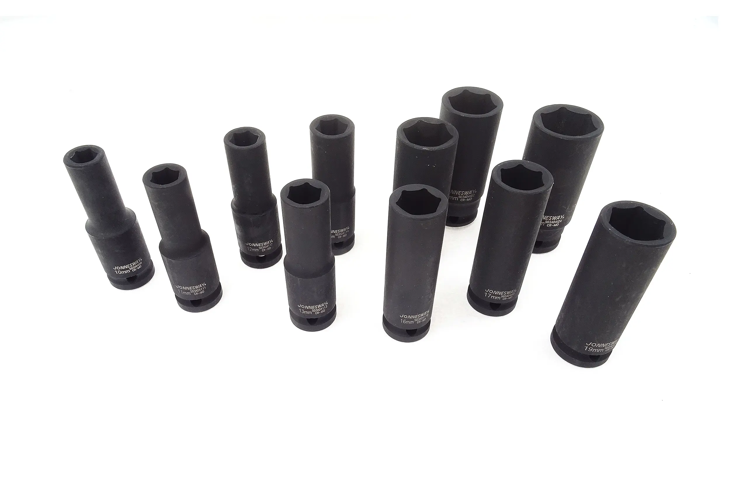 Nástrčné hlavice úderové, prodloužené, 1/2", 6-hranné, velikosti 8-36 mm - JONNESWAY, Velikost: 36 mm