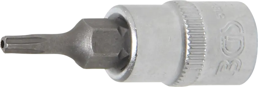 Hlavice zástrčné 1/4" Torx TS, pěticípé s otvorem (různé velikosti) - BGS, Profil: Torx,Velikost: TS45