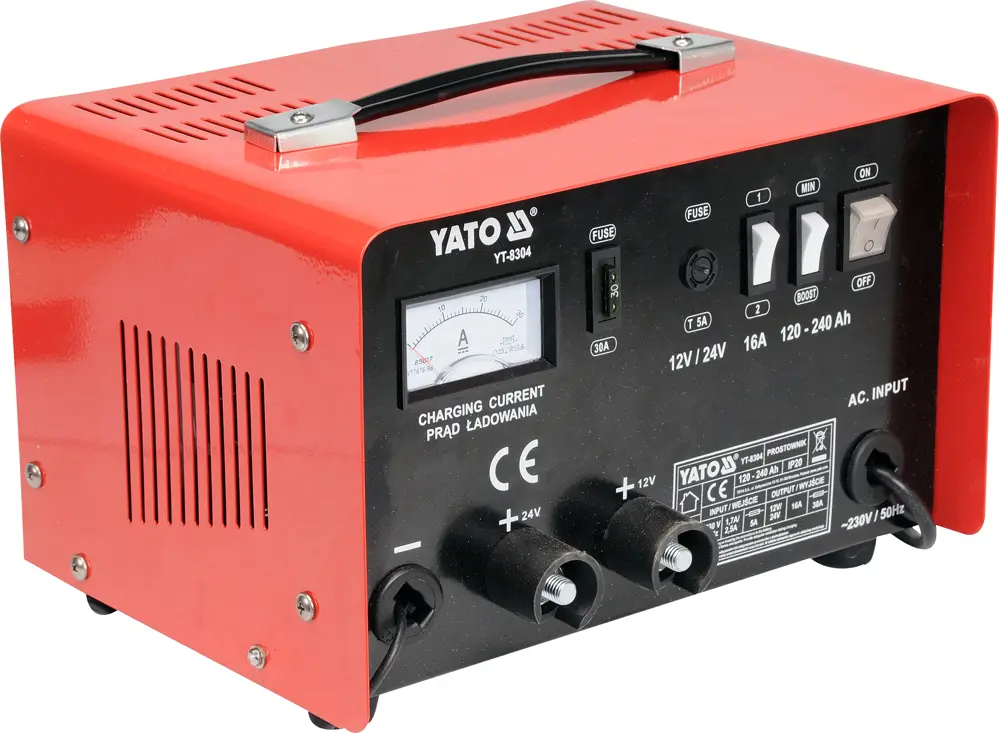 Nabíječka autobaterií 12/24V 16A YATO YT-8304