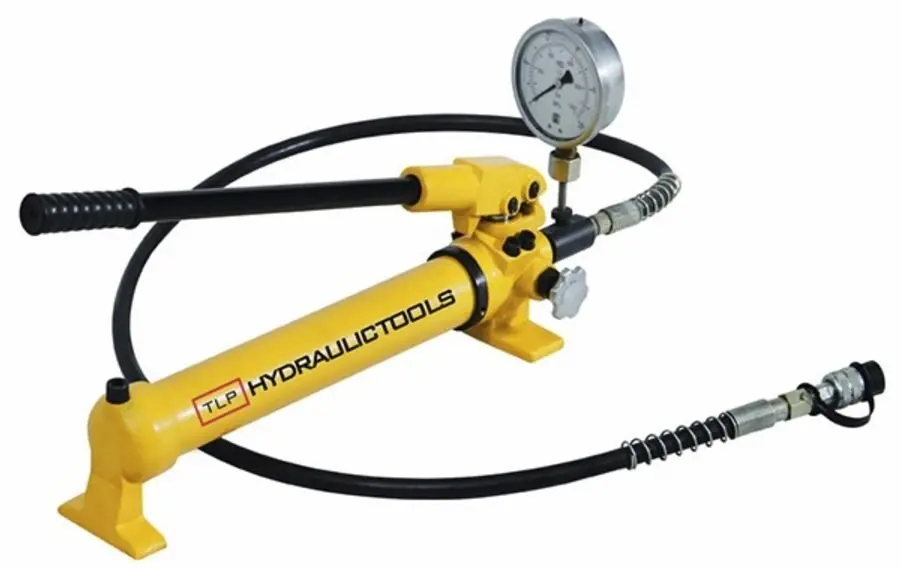 Ruční hydraulická pumpa dvourychlostní, tlak 20 bar, s tlakoměrem - HHB-700B