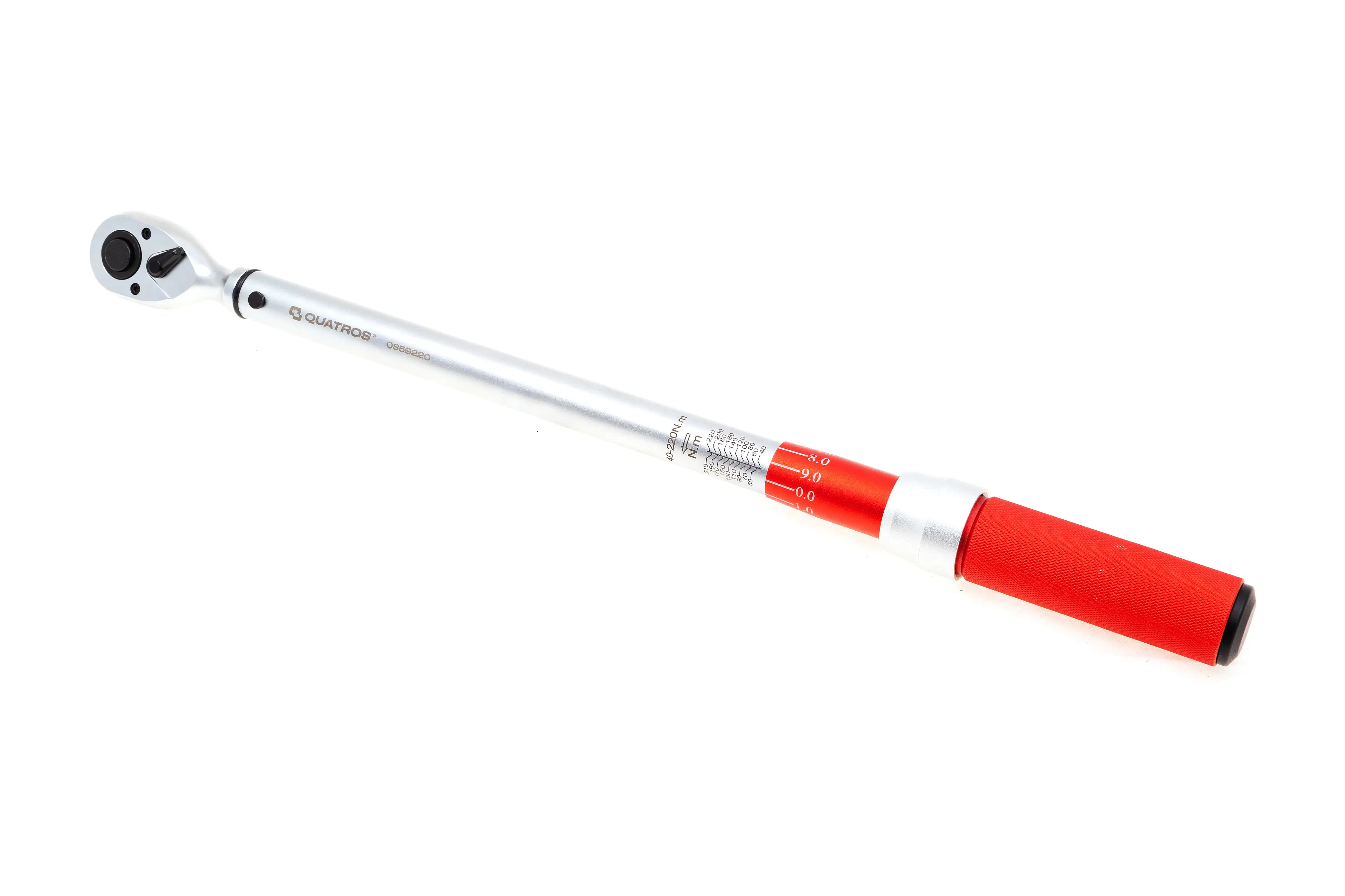 Momentový klíč 1/2" 40-220 Nm, zvýšená přesnost 3 %, s certifikátem - QUATROS QS59220