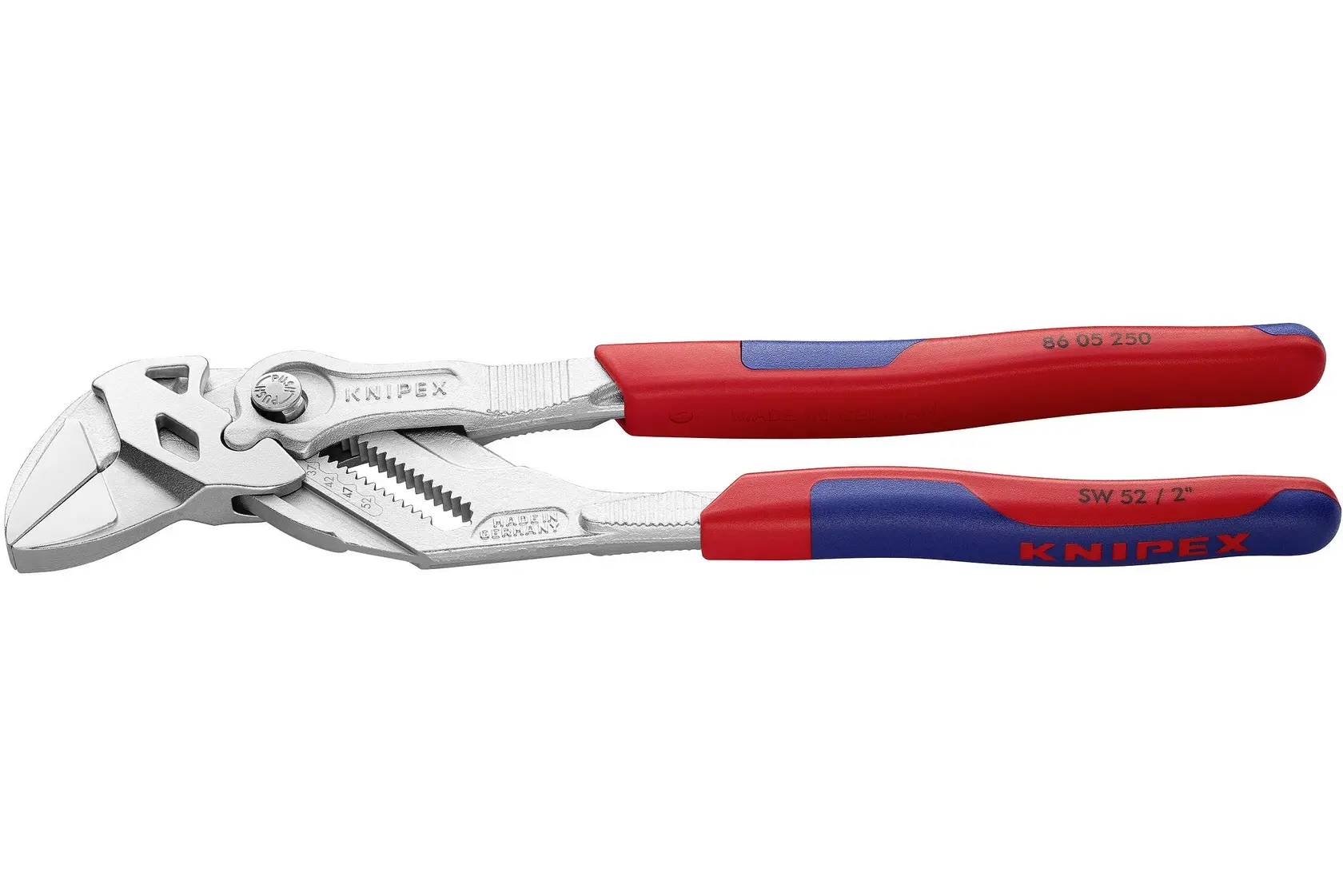 Kleště na šrouby - univerzální klíč, velikost až 52 mm, délka 250 mm - KNIPEX 86 05 250