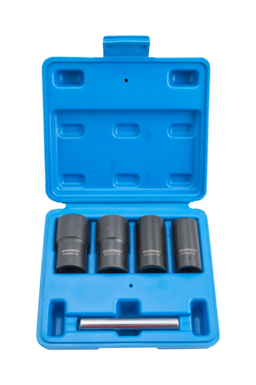 Hlavice 1/2” na poškozené šrouby, velikosti 17-22 mm, sada 5 ks - QUATROS QS50927