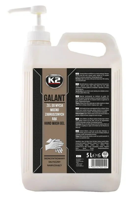 K2 W516 GALANT Mycí gel na ruce s pumpičkou 5L