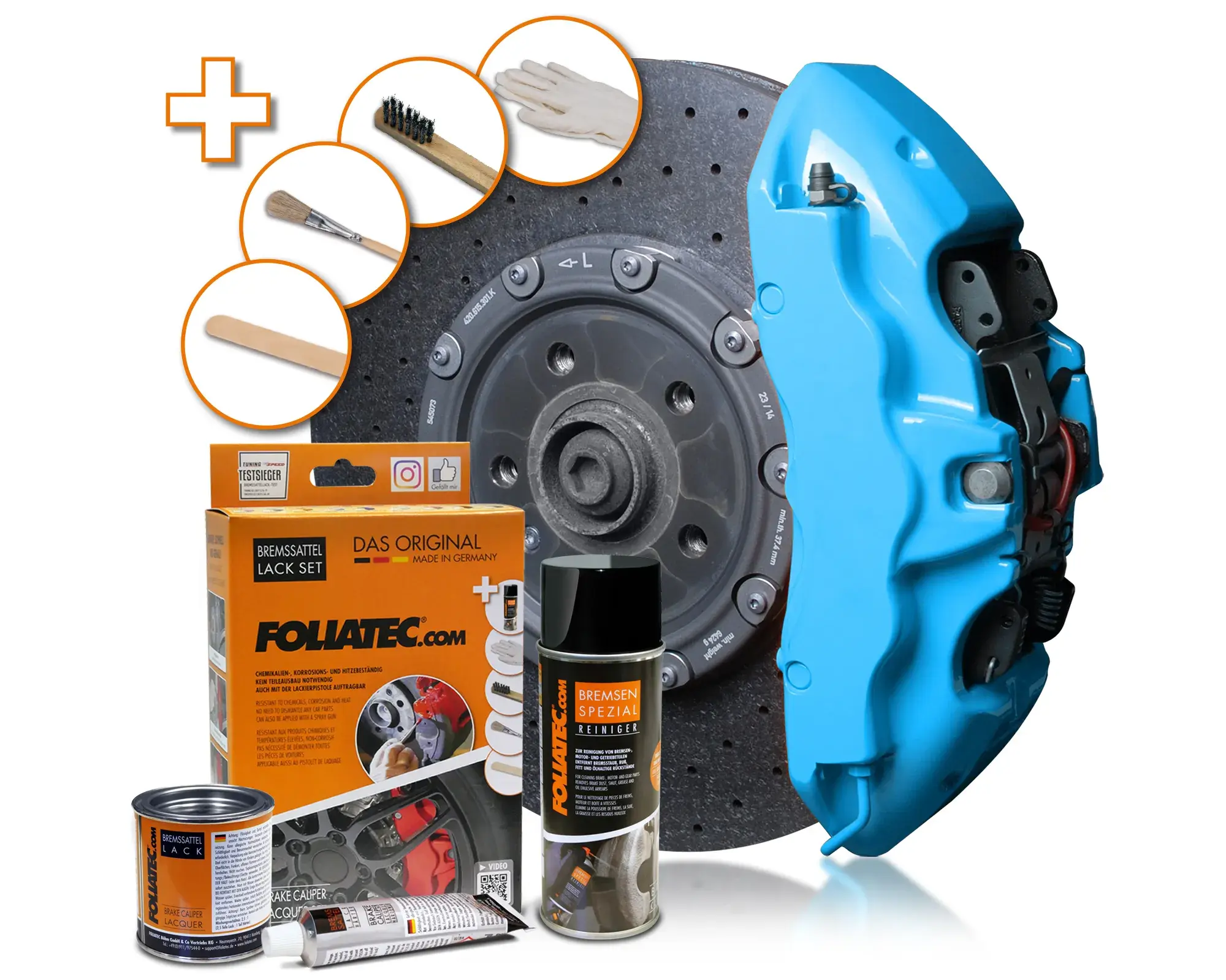 Foliatec Barva na brzdy, sada - Sky Blue
