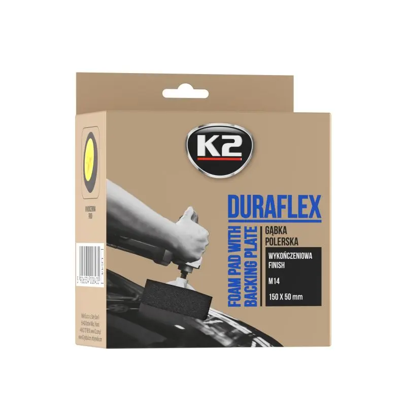K2 DURAFLEX - Náhradní leštící houba na závit M14 - Černá