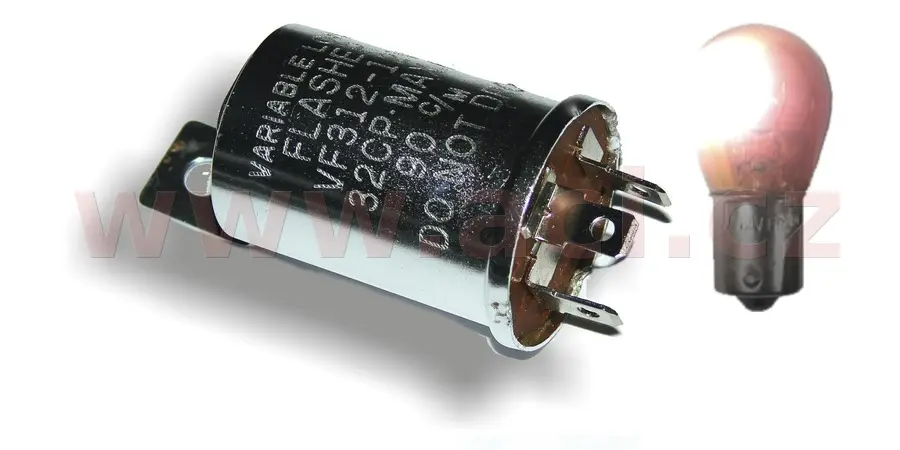 přerušovač směrových světel 12V (bimetal, polarizovaný)