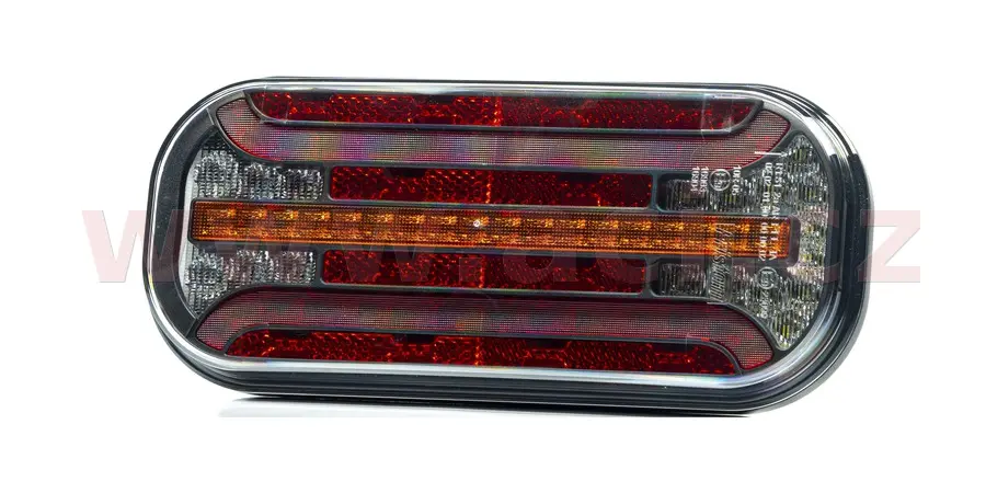 zadní světlo LED 214,3x94,3 mm, s dynamickým směr. světlem, kabel 1 m, L=P
