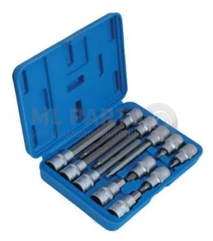 Zástrčné hlavice Imbus 1/2", H4 - H12, délky 55 a 140 mm, sada 12 ks - SATRA