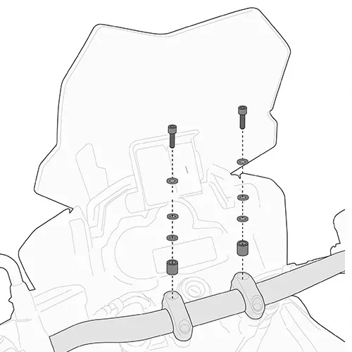 KAPPA montážní sada pro uchycení Smart Bar APRILIA / BMW / HONDA / KTM / TRIUMPH / YAMAHA ( )
