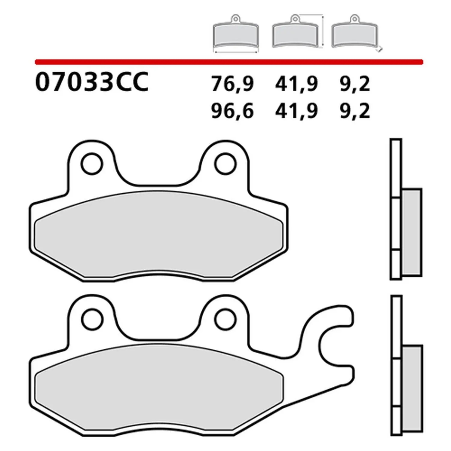 BREMBO brzdové destičky KH197 ROAD / SCOOTER CARBON CERAMIC CC (polokovové) (ECE R90) ( )