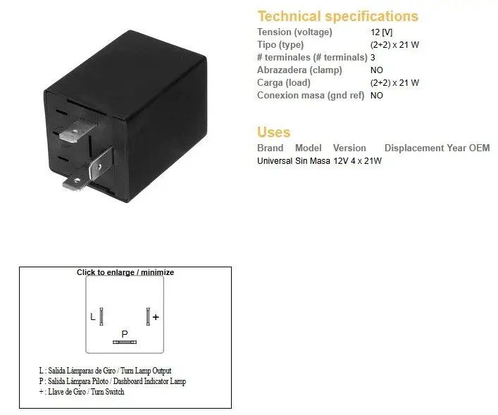 DZE přerušovač blinkrů univerzální (12V 4x21W) ( )