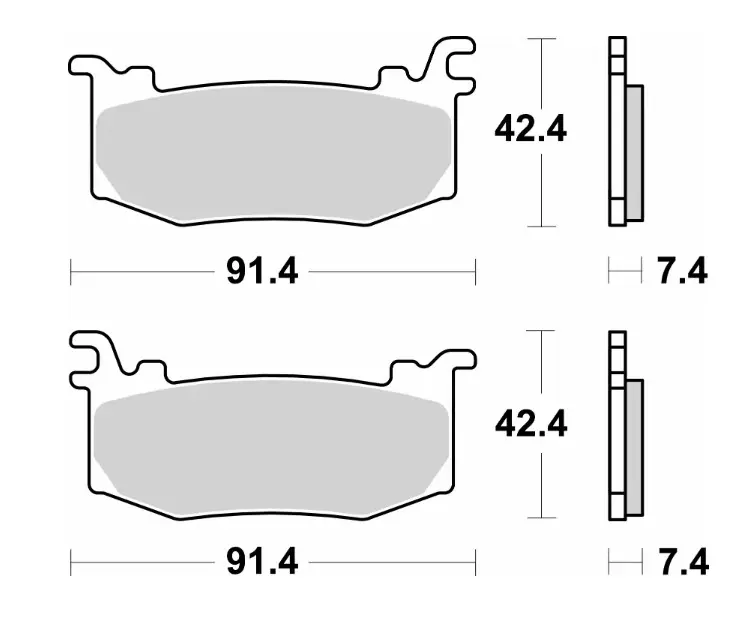 SBS brzdové destičky KH závodní DUAL sintrované barva zlatá kotouč pravý přední APRILIA RSV4 FACTORY 25-, DUCATI PANIGALE V4/V4S 25-, KTM RC-R 990