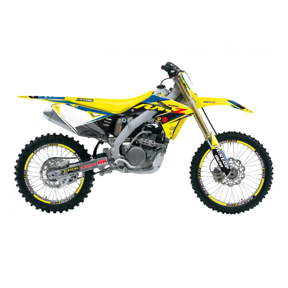BLACKBIRD sada samolepek (dýhy) SUZUKI RMZ 250 10-18 DREAM 5 barva modrá žlutá černá ( )