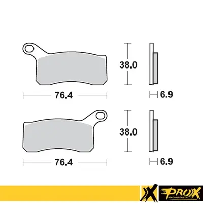 PROX brzdové destičky KH462 KTM 450/505/525 SX/XC ATV 08-12 přední ( )