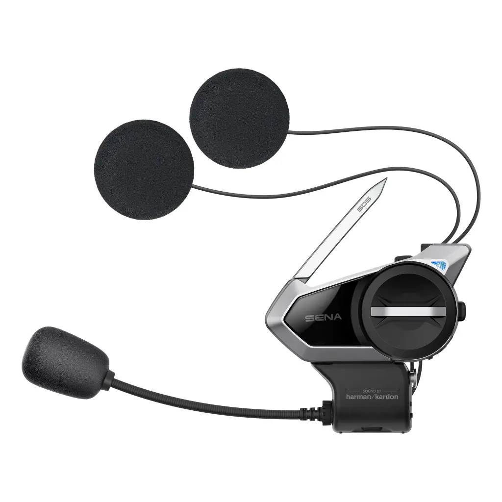 SENA interkom motocyklový 50S QUANTUM MESH 2.0 BLUETOOTH 5.0 do 2000M s FM rádiem a audio systémem HARMAN KARDON ( 2 sady ) (EL) ( )