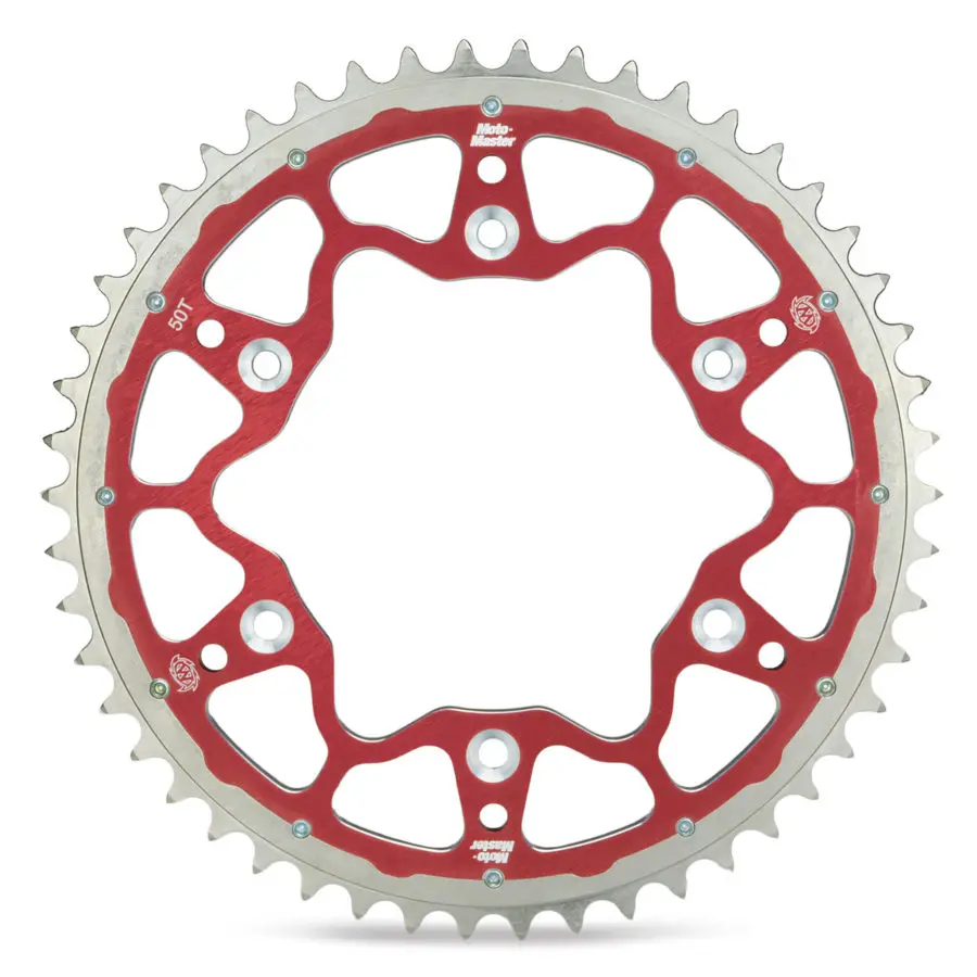 MOTO-MASTER zadní řetězové kolečko DUAL RING (ocel-hliník) 289 48 (28948) barva červená HONDA CR/CRF '83-'25, BETA RR '13-'25 (JTR210.48) (řetěz 520)